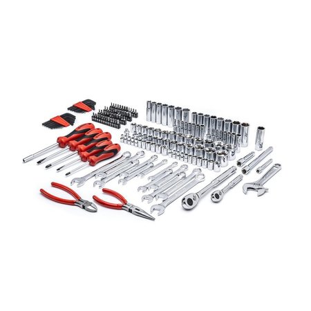 WELLER Crescent 1/4 and 3/8 in. drive Metric and SAE 6 Point Professional Mechanic's Tool Set 180 pc CTK180